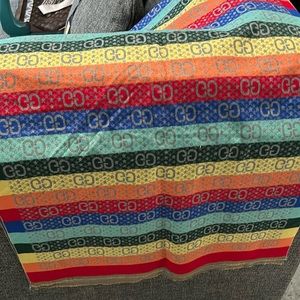 GUCCI scarf pashmina wrap rainbow
